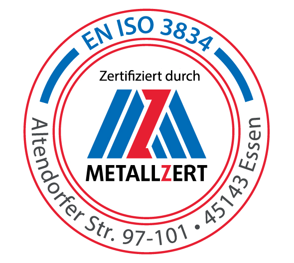 Metall-Zert Zertifiziert nach EN ISO 3834